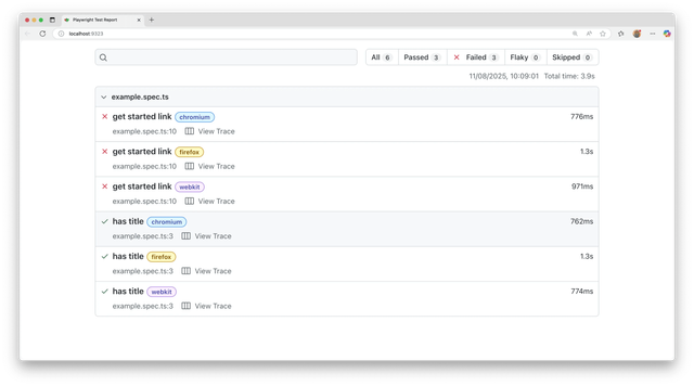 playwright html report