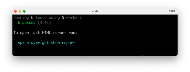 tests running in command line
