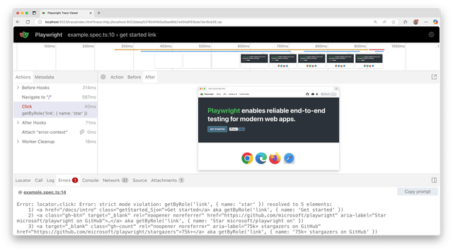 playwright trace viewer